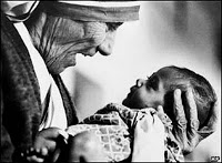 Mother Teresa - working in the slums of India